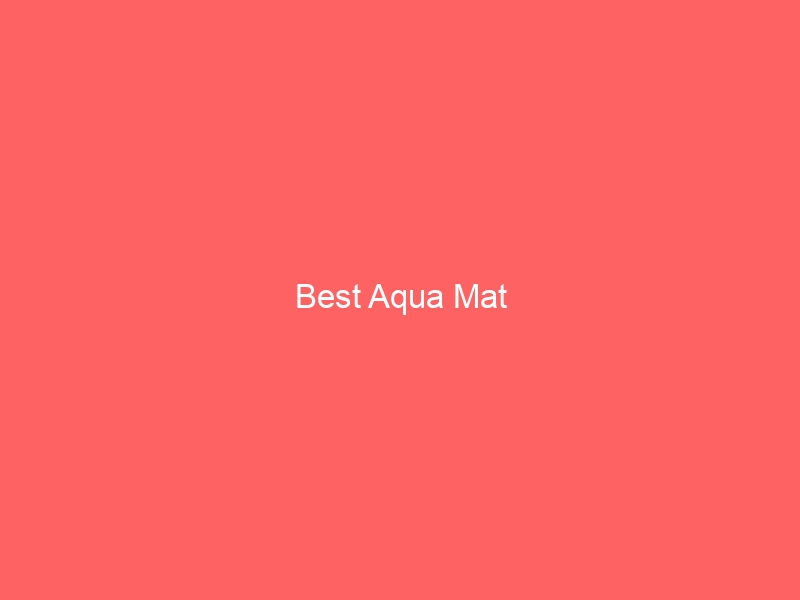 Read more about the article Best Aqua Mat