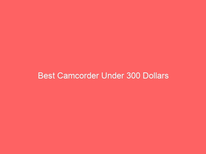 Read more about the article Best Camcorder Under 300 Dollars