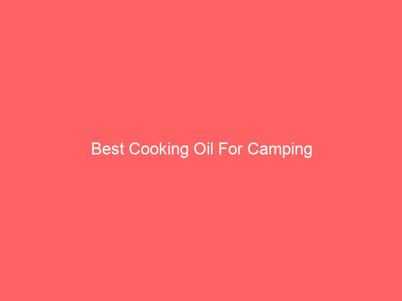 Read more about the article Best Cooking Oil For Camping