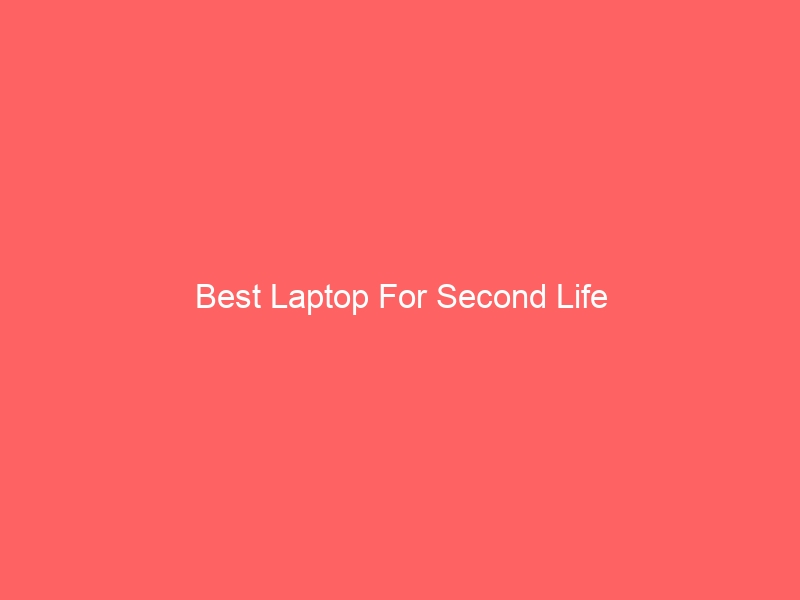 Read more about the article Best Laptop For Second Life