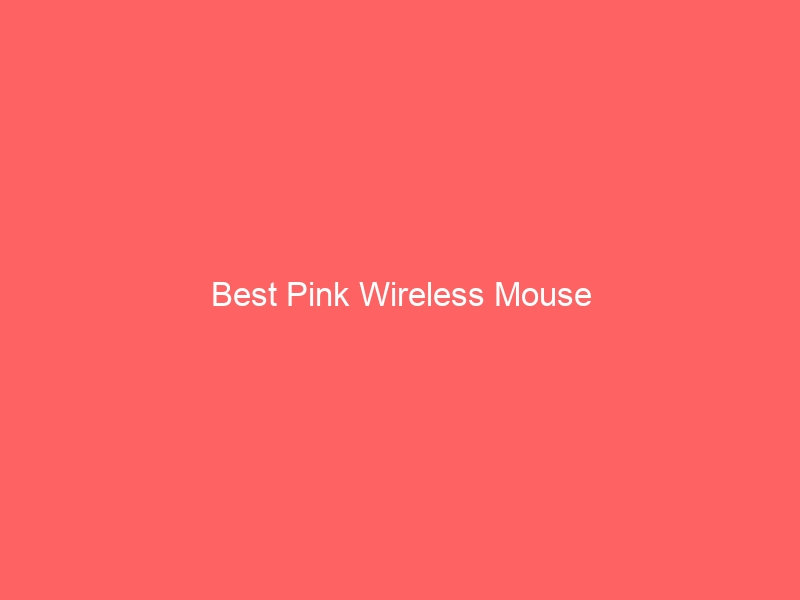 Read more about the article Best Pink Wireless Mouse