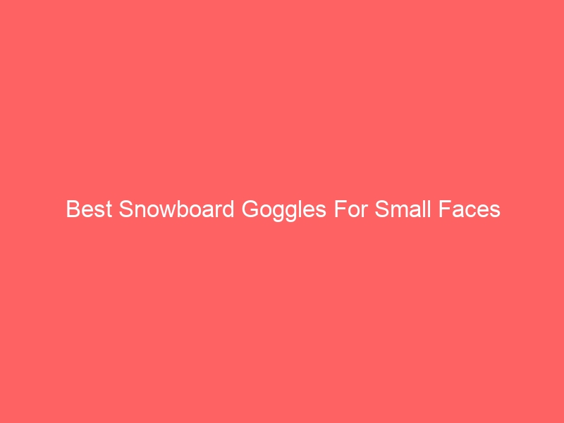 Read more about the article Best Snowboard Goggles For Small Faces