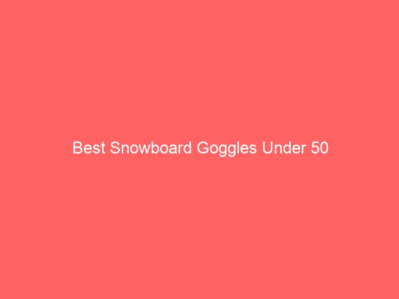 Read more about the article Best Snowboard Goggles Under 50