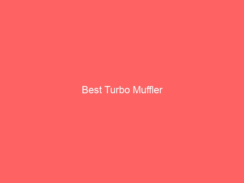 Read more about the article Best Turbo Muffler