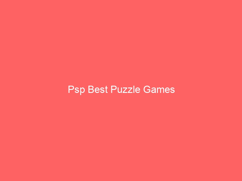 Read more about the article Psp Best Puzzle Games